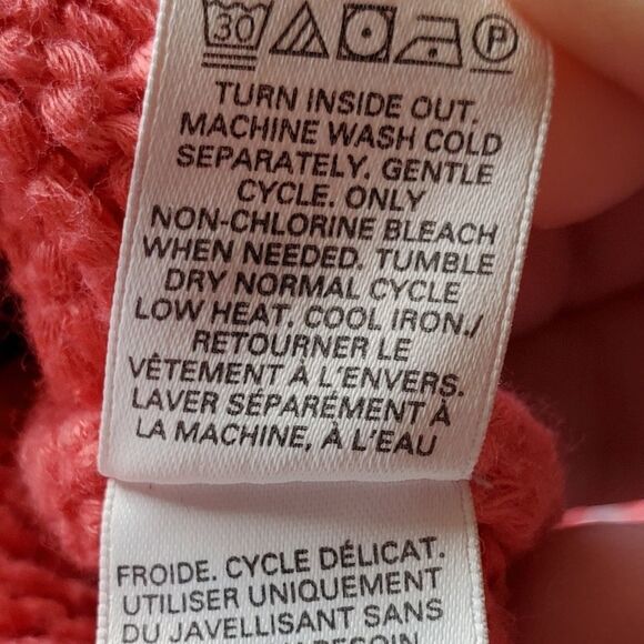 🔹️Victoria's Secret Coral Heavyweight Knit Cropped Sweater Large - Picture 9 of 9